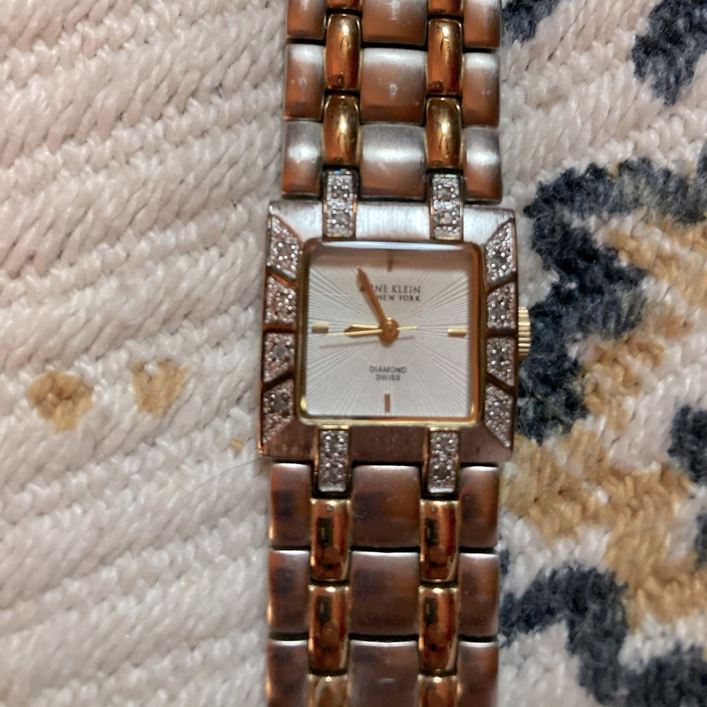 Anne Klein diamond watch 763s 12/1331